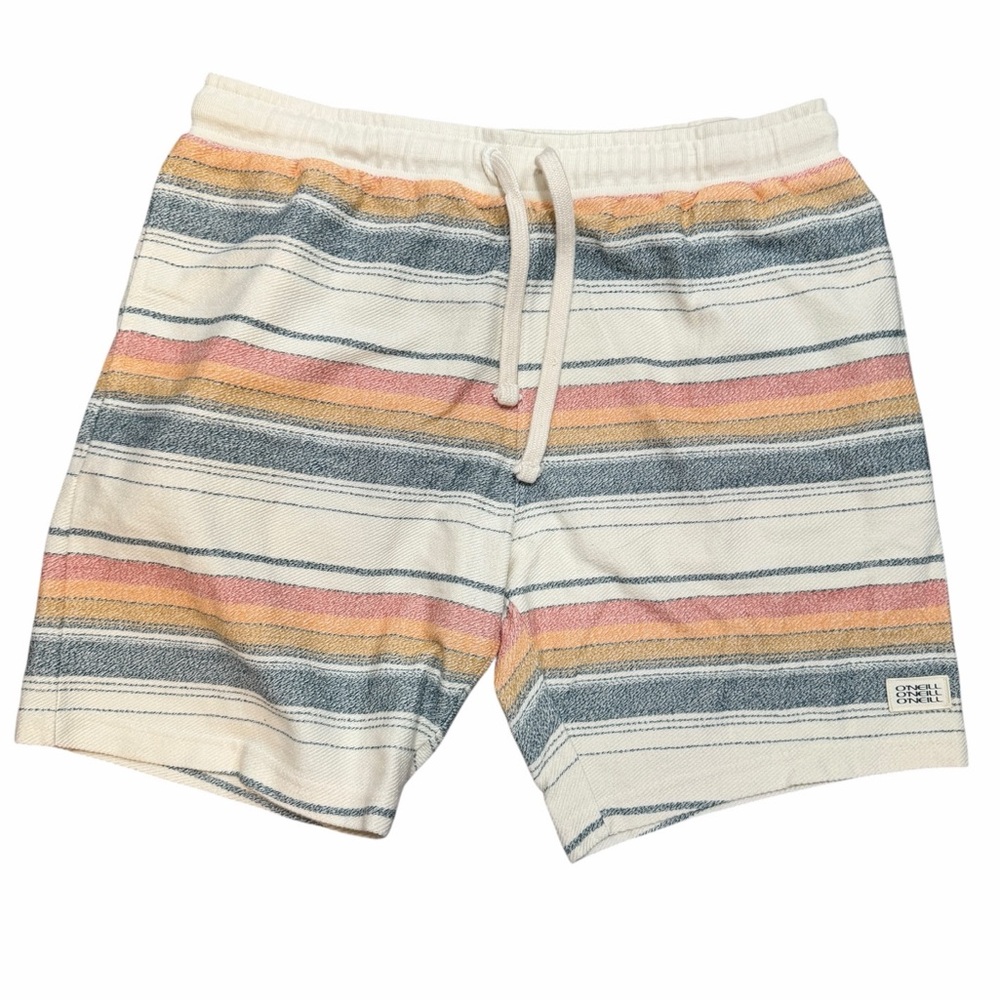 O'Neill Mens XL Striped Standard Fit Drawstring Summer Walking Shorts